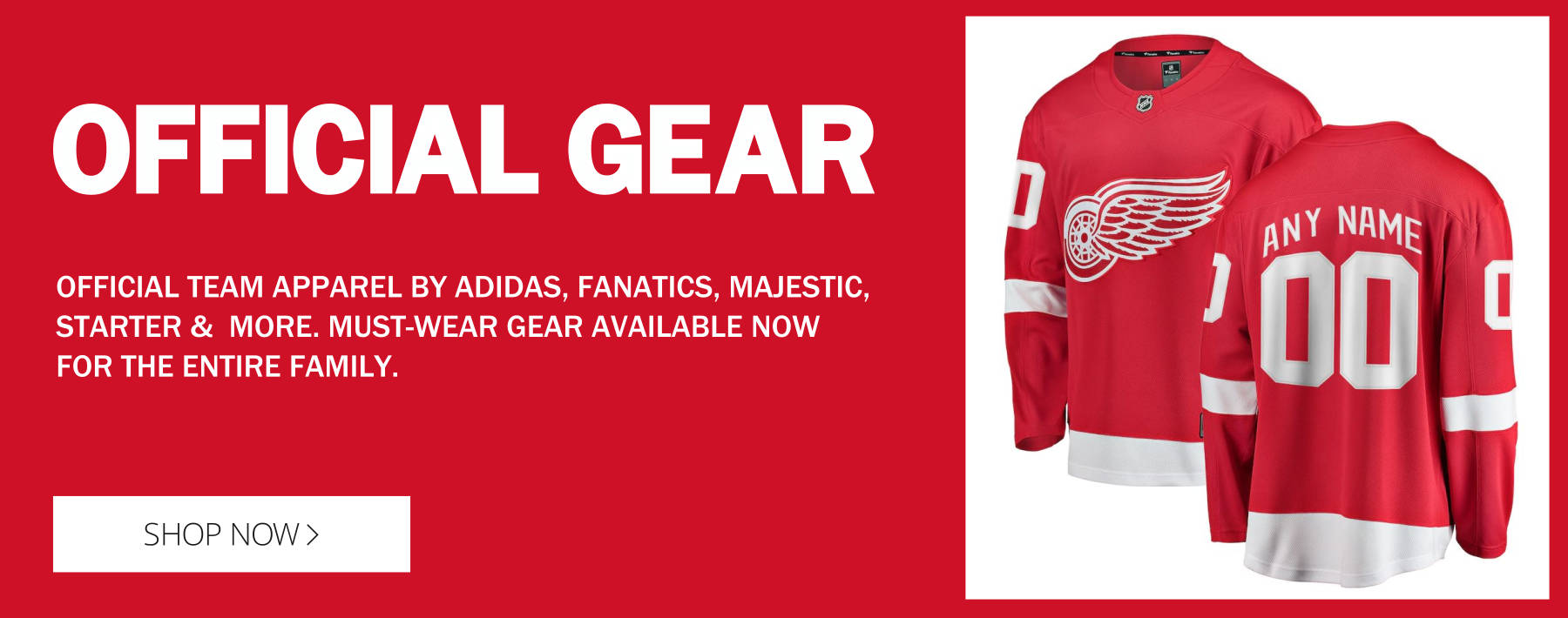 Officially Licensed Detroit Red Wings Gear and Merchandise 