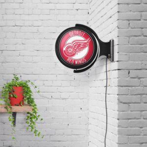 Detroit Red Wings: Officially Licensed Round Illuminated Rotating Wall Sign 21" x 5" by Fathead | Metal