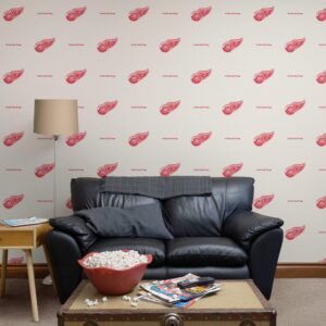 Detroit Red Wings: Stripes Pattern - Officially Licensed NHL Removable Wallpaper 24" x 10.5' (21.0 sf) by Fathead