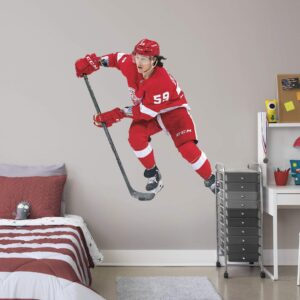 Tyler Bertuzzi for Detroit Red Wings - Officially Licensed NHL Removable Wall Decal Life-Size Athlete + 2 Decals (67"W x 72"H) b