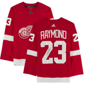 Lucas Raymond Red Detroit Red Wings Autographed adidas Authentic Jersey