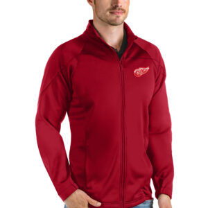 Men's Antigua Red Detroit Red Wings Links Full-Zip Golf Jacket