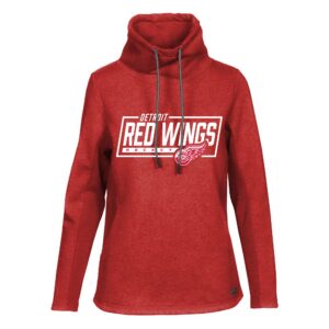 Women's Levelwear Red Detroit Red Wings Loop Boxed In Design Pullover Hoodie