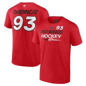Men's Fanatics Branded Alex DeBrincat Red Detroit Red Wings Authentic Pro Prime Name & Number T-Shirt