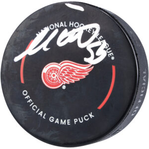 Moritz Seider Detroit Red Wings Autographed Official NHL Game Puck