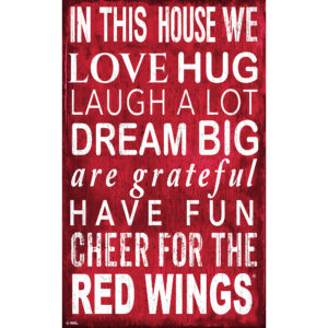 Detroit Red Wings 11" x 19" In This House Sign